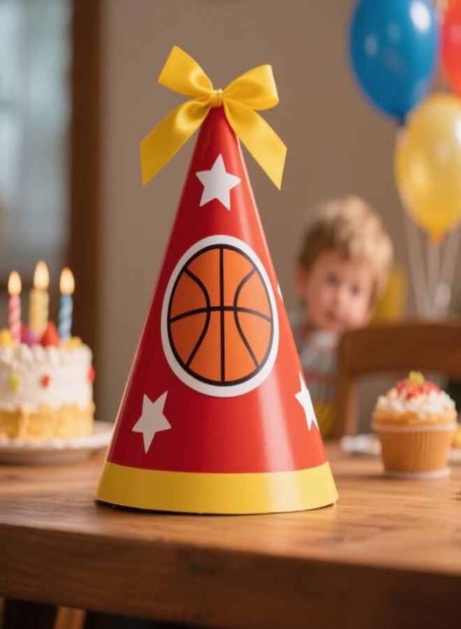 Topabel Big Basketball Stickers,6 Inches Sports Ball Theme Paper Decals Basketball Party Decorations Labels Self-Adhesive Round Decorative Seal Stickers for Birthday School Classroom Party Supplies,40 Pcs - Image 4